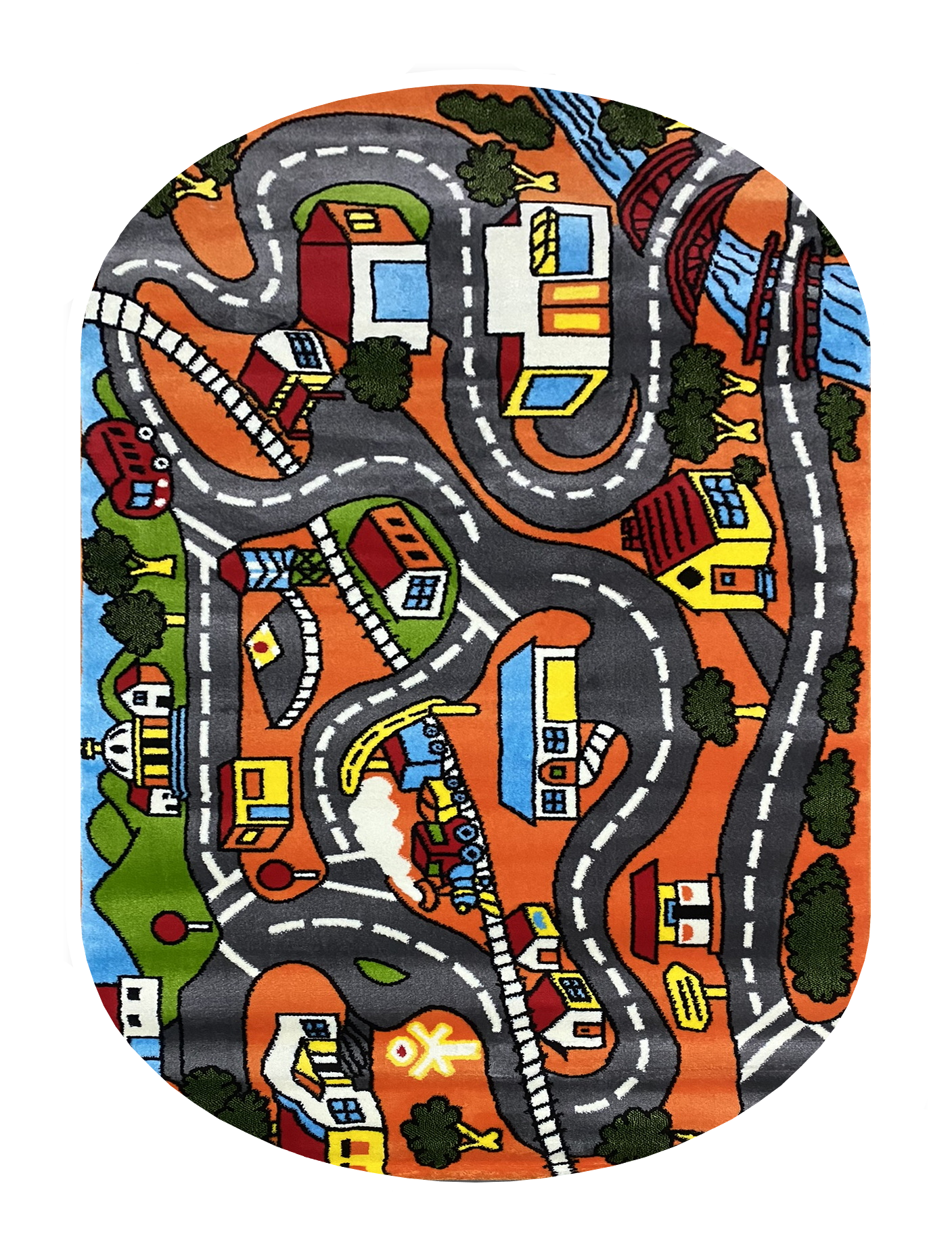 Covor Pentru Copii Traseu, Portocaliu