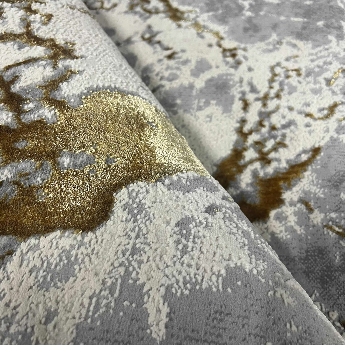 Covor Tip Valuri,Gri/Gold