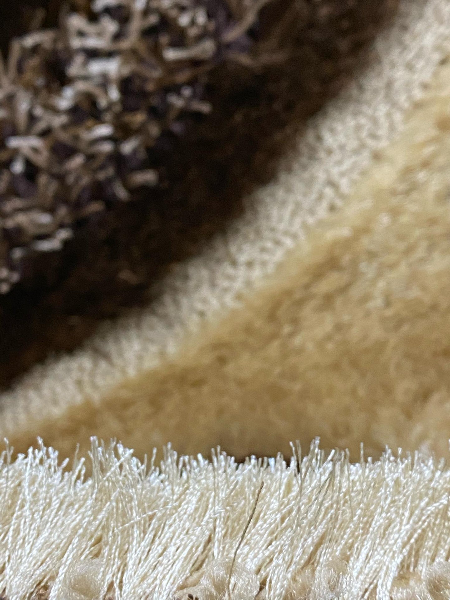 Set 3 Traverse Pufoase cu Fir de Matase tip Floare,Maro/Bej