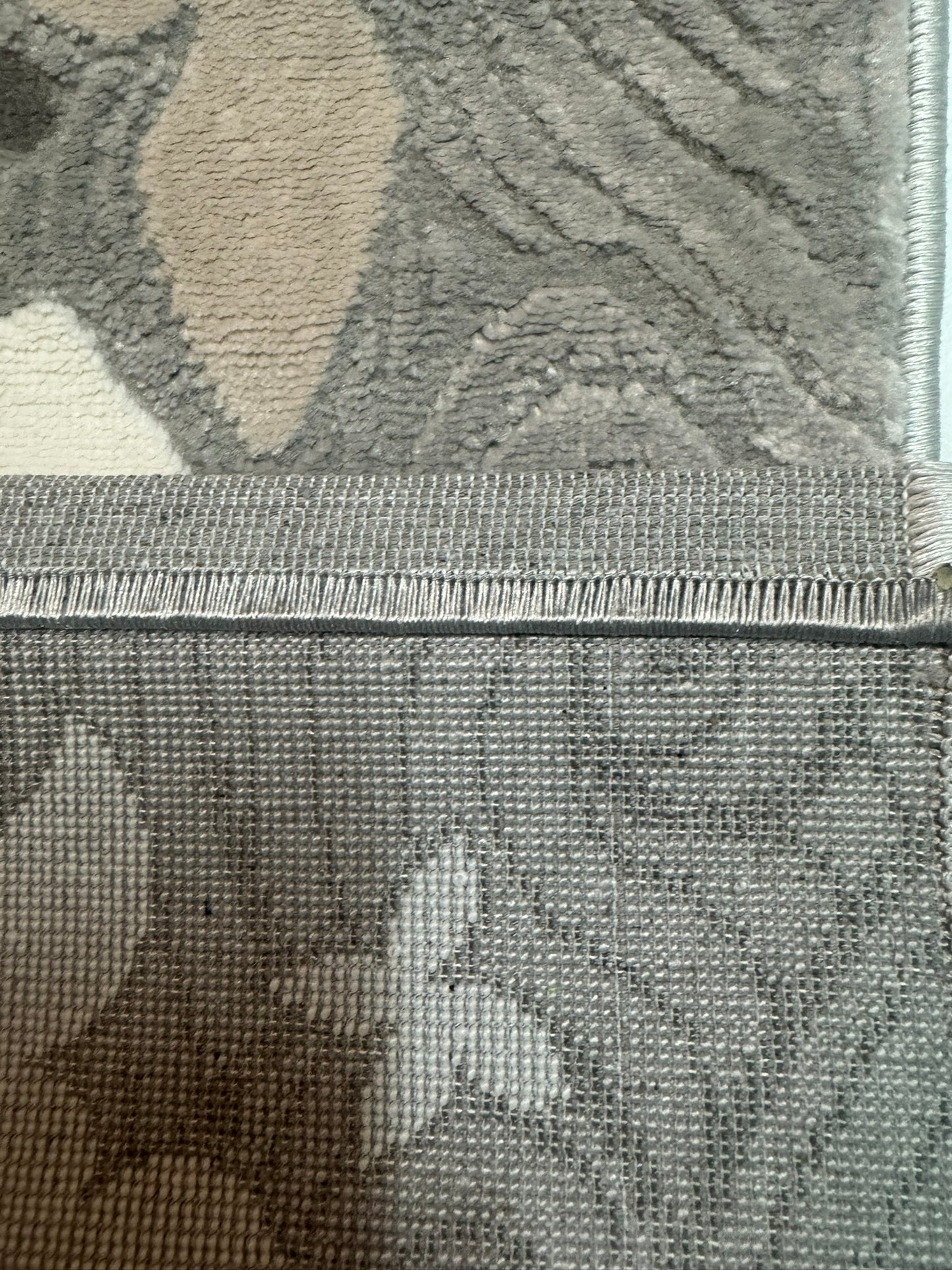 Covor Modern cu Fluturasi,Gri/Crem/Mov