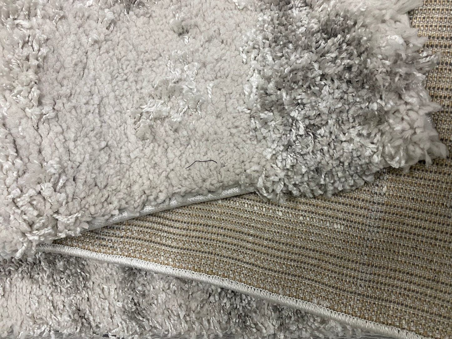 Set Covor si Traverse Pufoase Super Shaggy 3D,Gri