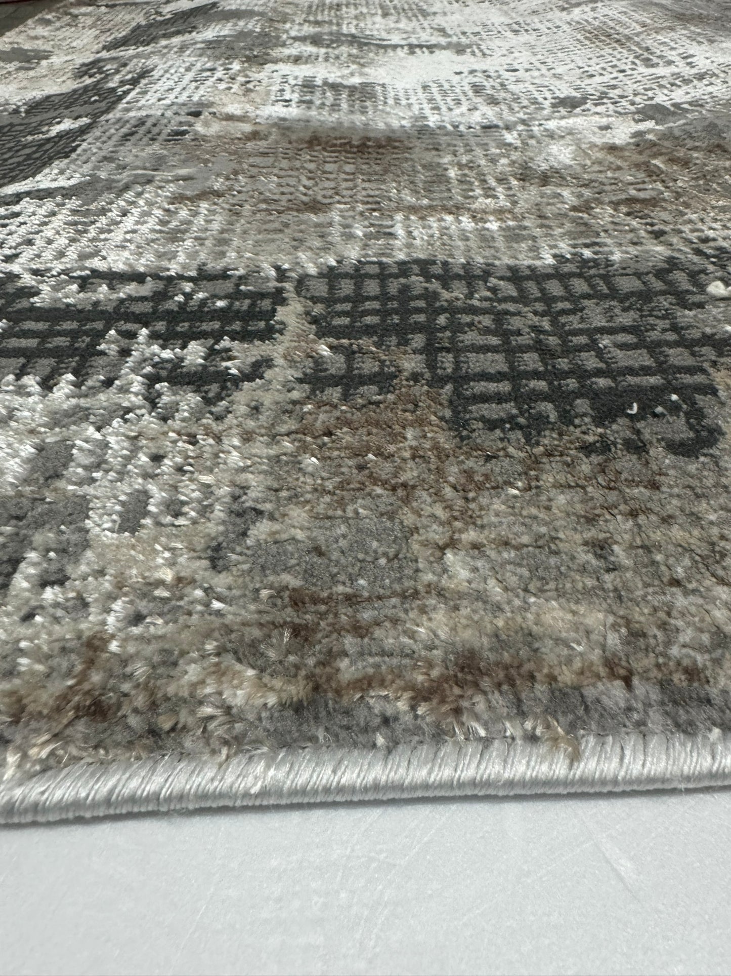 Covor Premium Tip Labirint ,Crem/ Gri Antracid