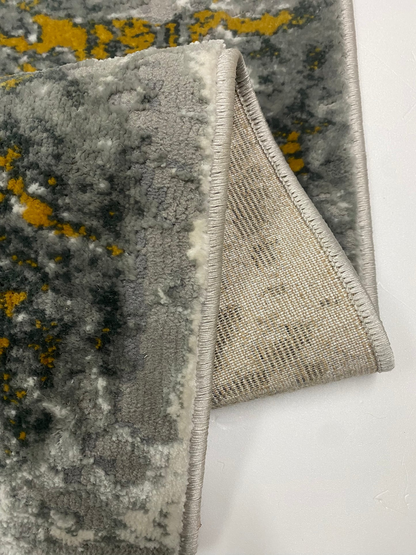 Covor Modern Tip Tablou Picasso,Gri/Gold