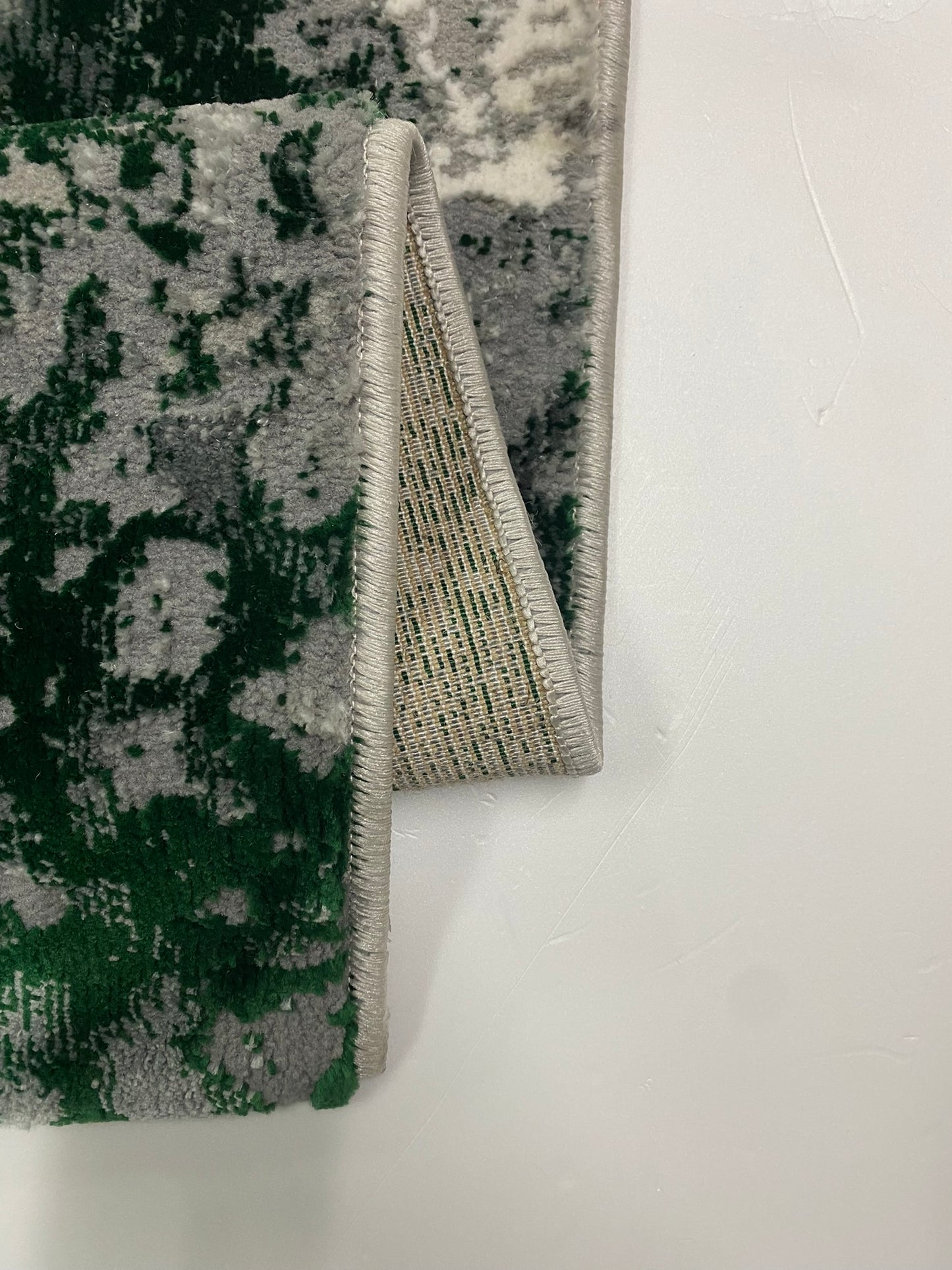 Covor Modern Tip Picasso,Verde Smarald/Gri