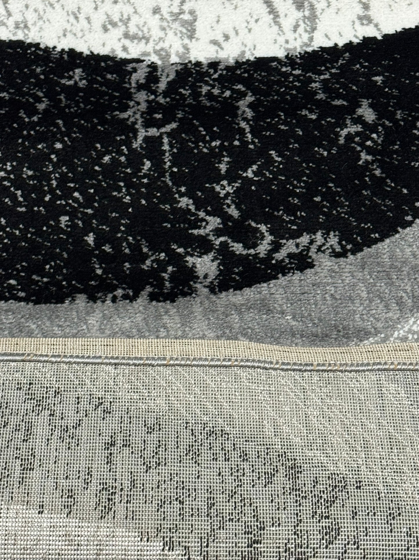 Covor Modern tip Lini, Gri/Negru