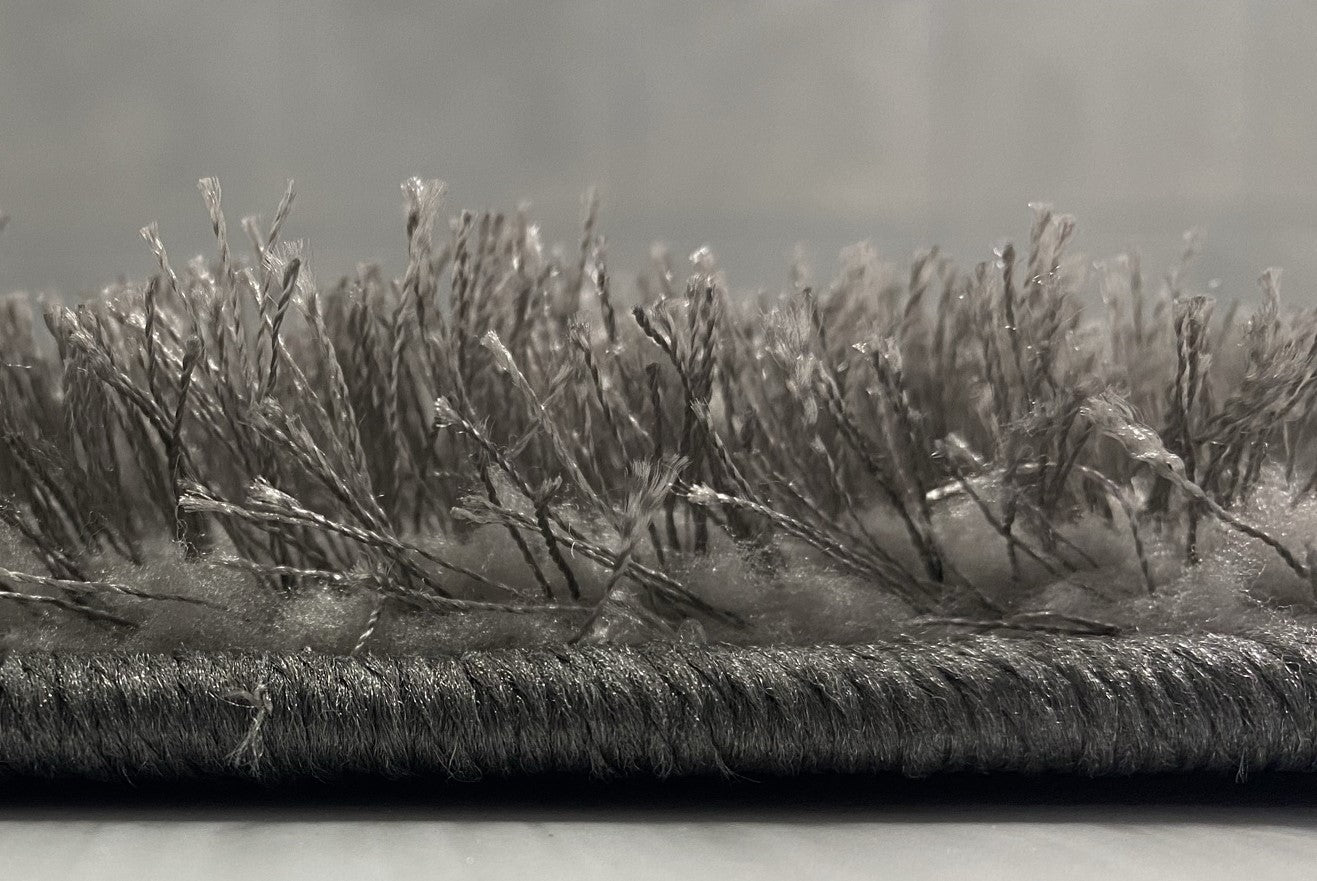 Set 3 Traverse Pufoase cu Model Floral tip Trandafir 3D,Gri/Negru