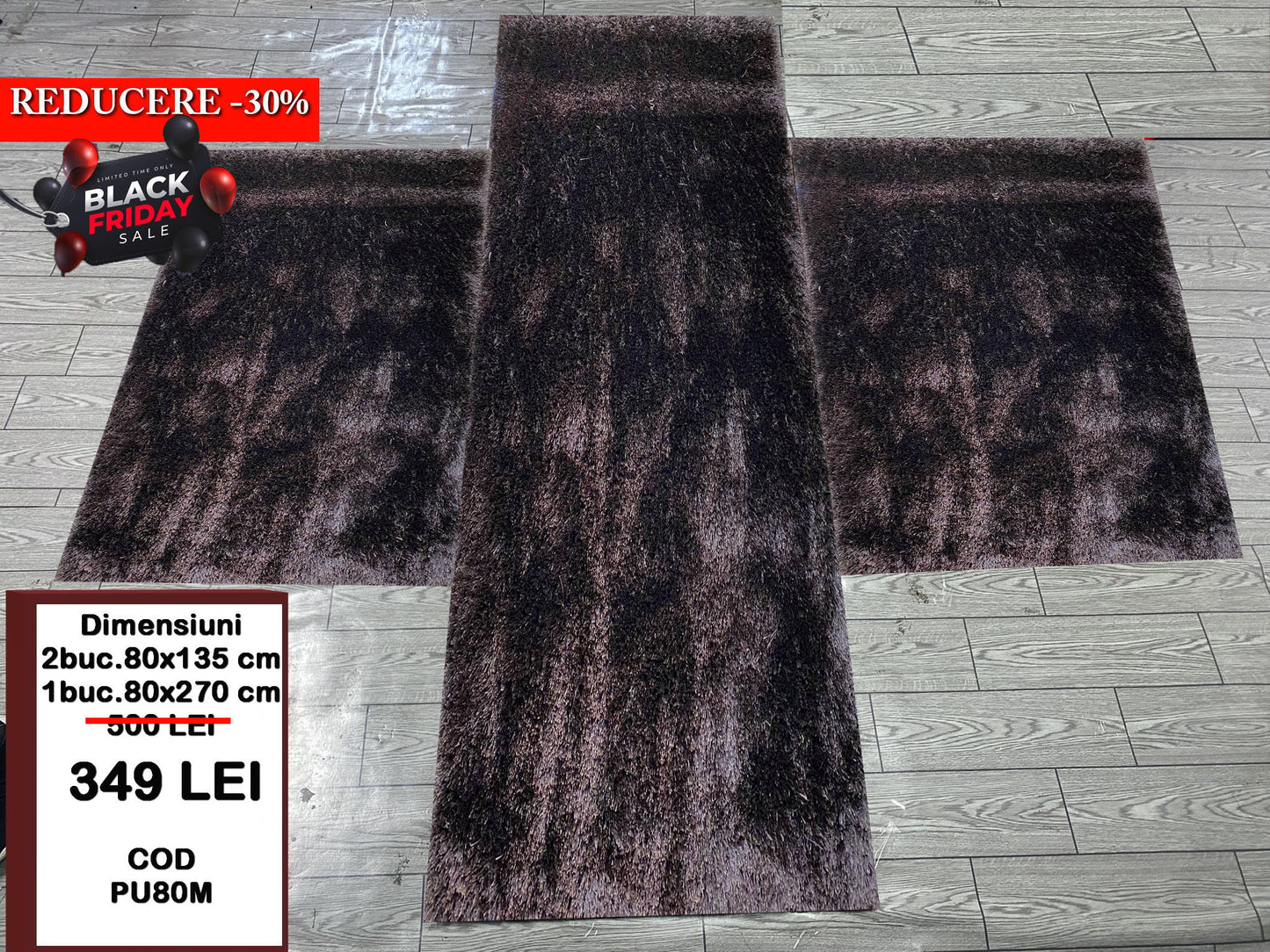 Set 3 Traverse Pufoase De Matase si Bumbac,Maro