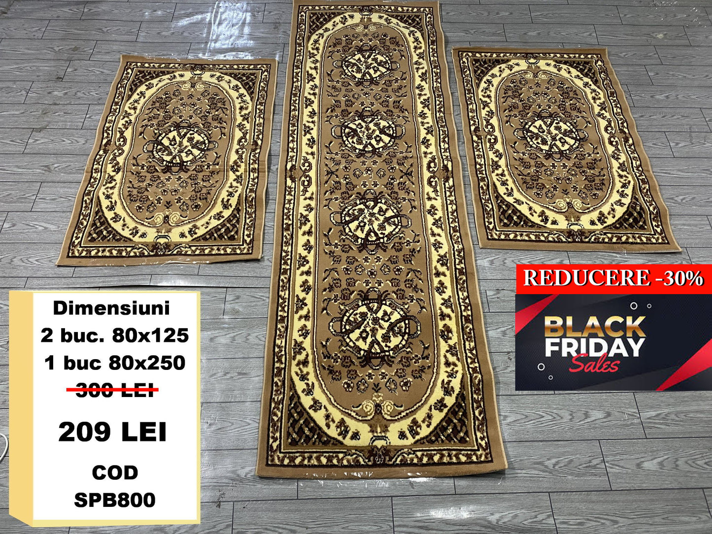 Set 3 Traverse cu Medalion,Bej