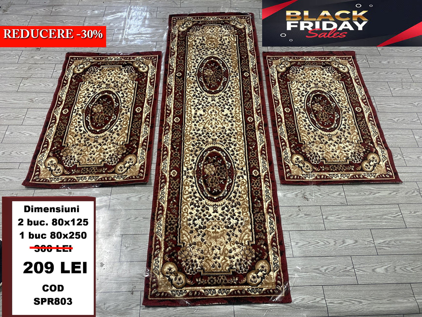 Set 3 Traverse cu Medalion ,Grena-Bej