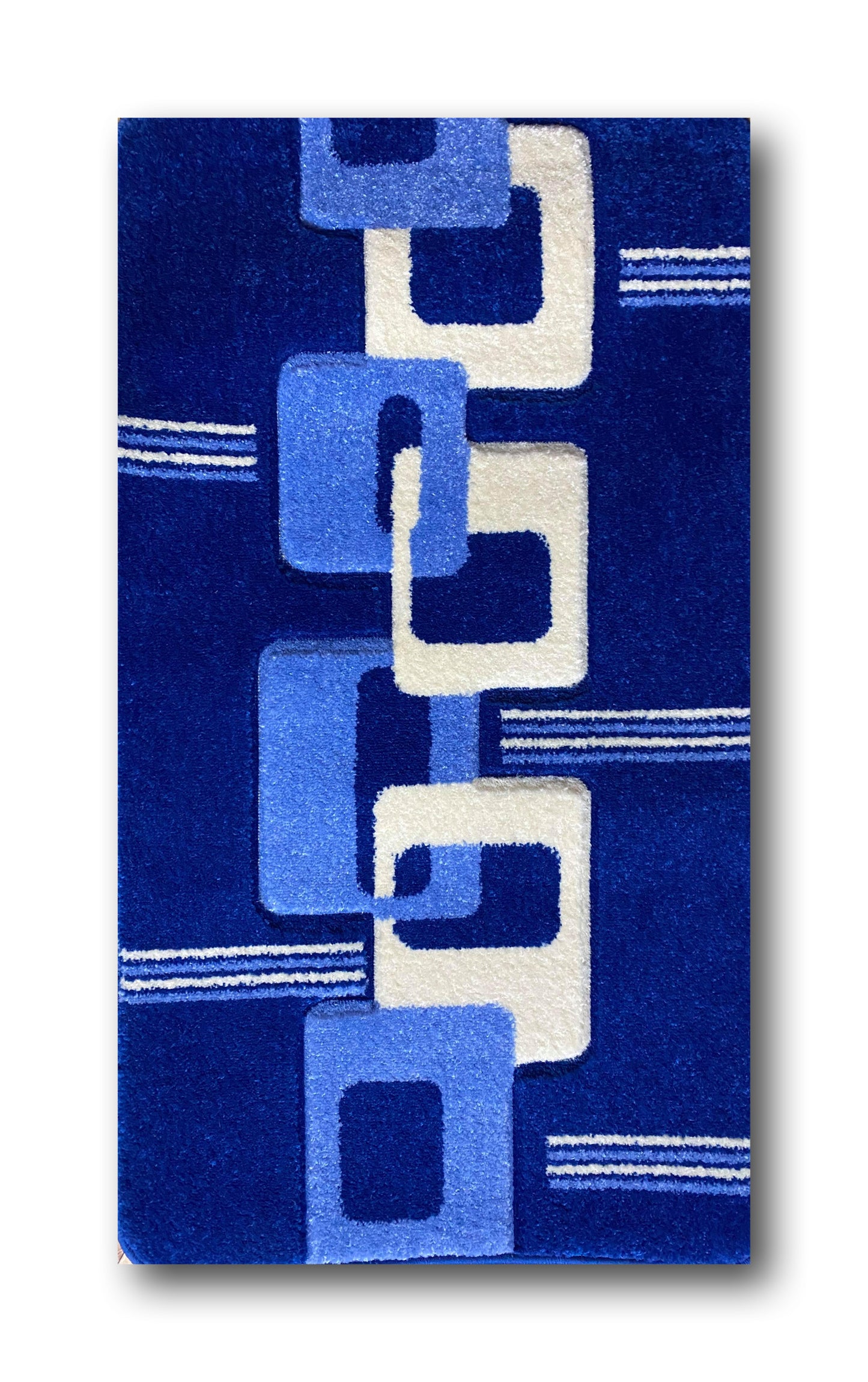 Covor cu insertii geometrice de tip patratele inlantuite