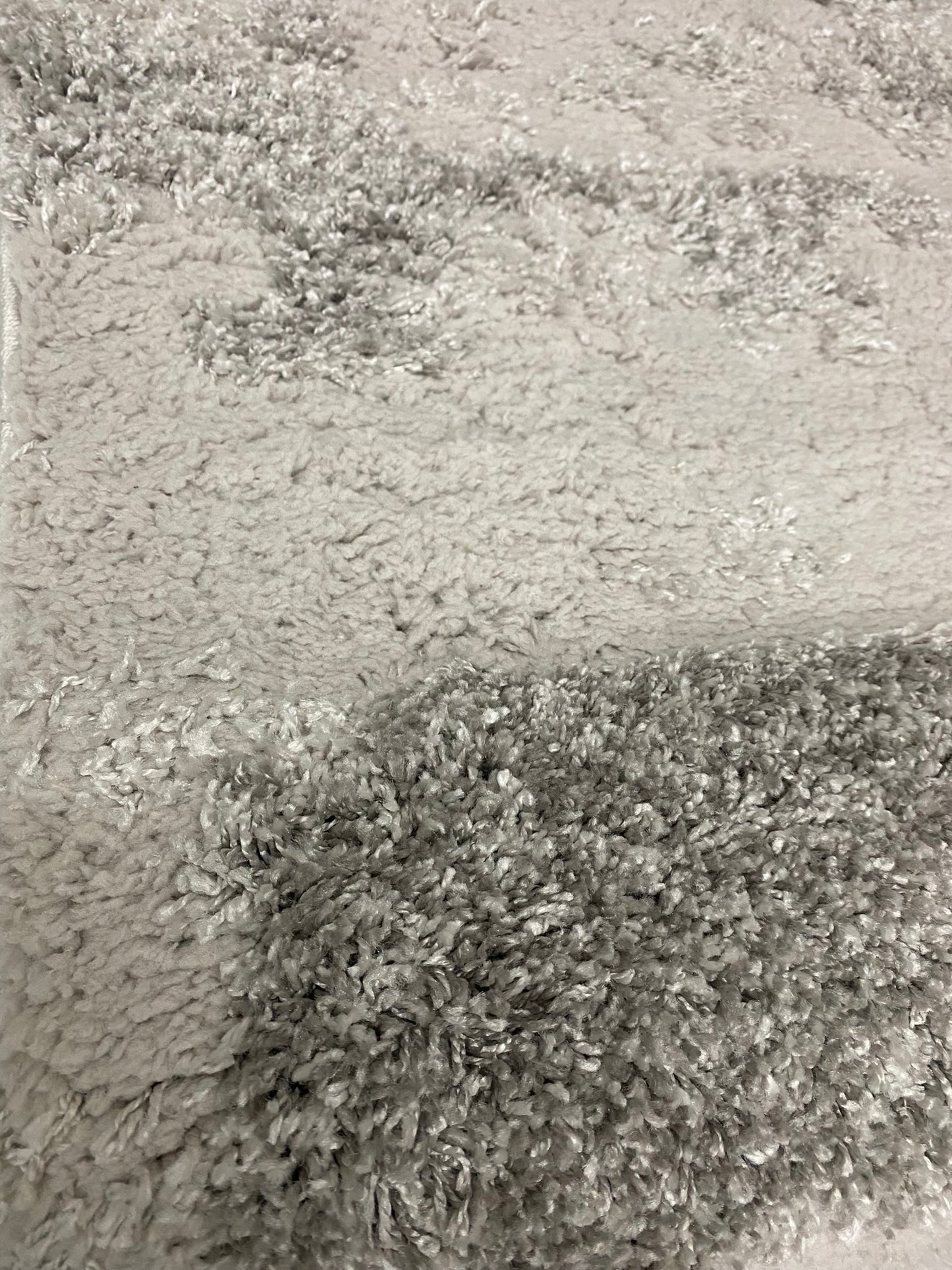 Covor Pufos Stil Picasso , Gri/Alb