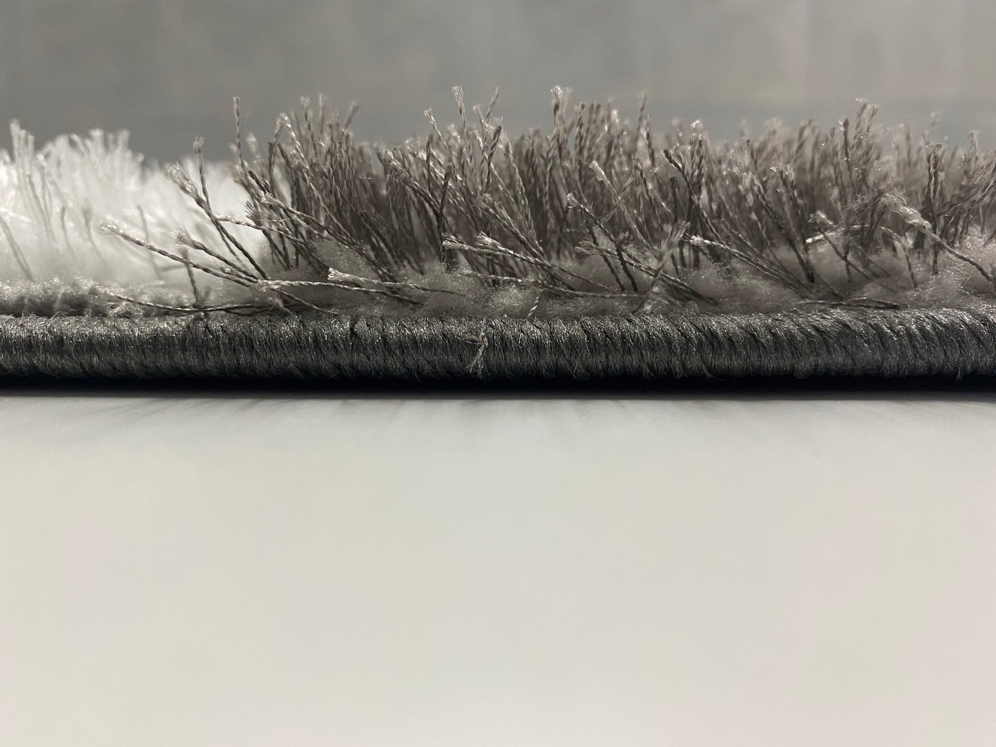 Set Covor si Traverse Pufoase de Matase si Bumbac 3D,Gri/Negru/Alb