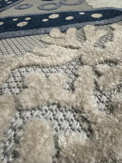 Covor rotund cu fir scurt