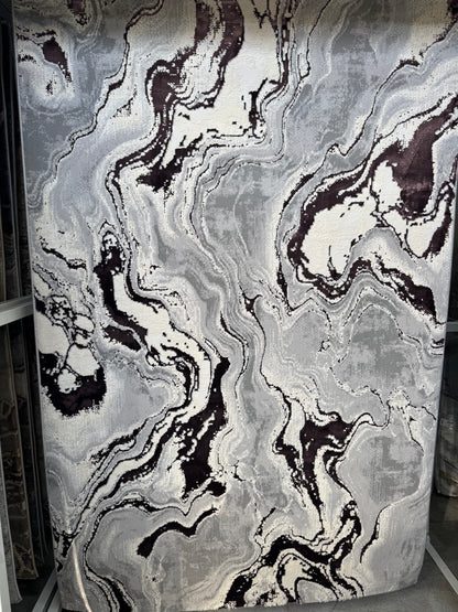 Covor Tip Valuri,Gri/Mov