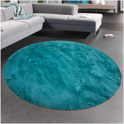 Covor Rotund Rabbit,Turcoaz