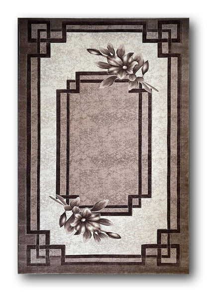 Covor cu insertii Florale ,Bej