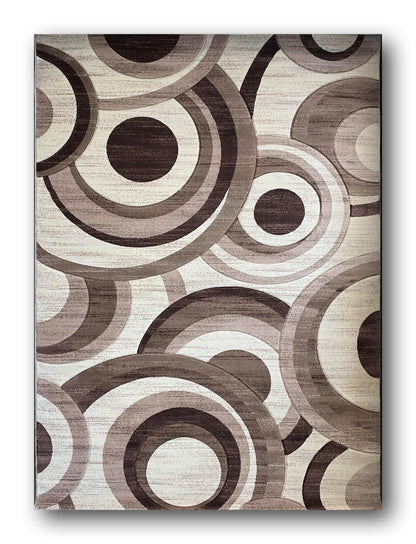 Covor cu insertii Geometrice ,Bej