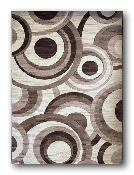 Covor cu insertii Geometrice ,Bej