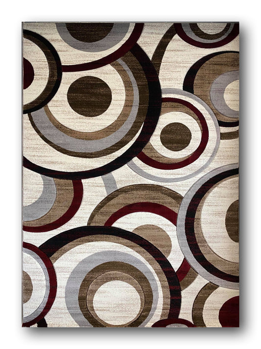 Covor cu insertii Geometrice ,Multicolor