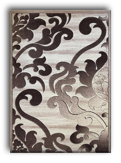 Covor cu Insertii Tribale,Bej/Grej