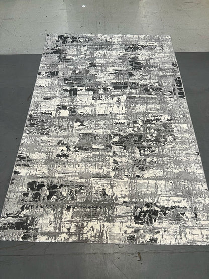 Covor cu Insertii 3D tip Picasso,Gri