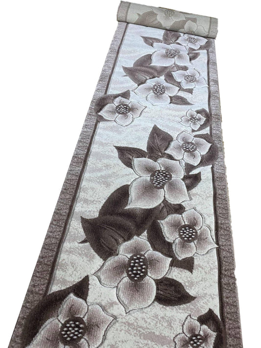 Traversa cu Insertii Florale de tip Bujor ,Bej