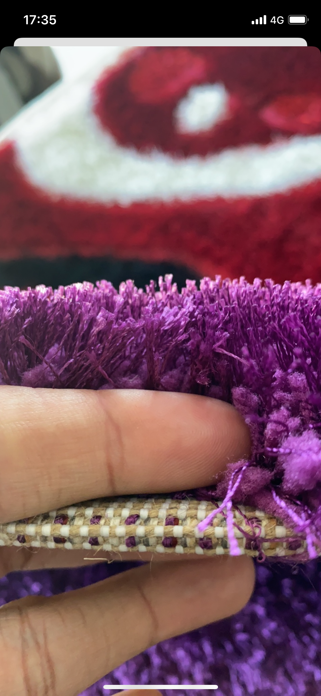 Covor Pufos din Fir de Matase si Bumbac 3D,Mov