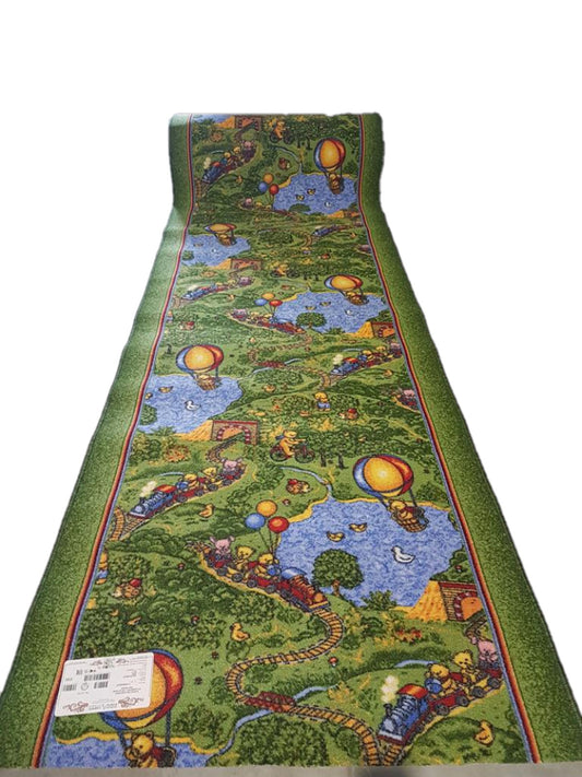 Traversa cu Insertii Animate cu Ursuleti ,Baloane,Trenulet, Multicolor