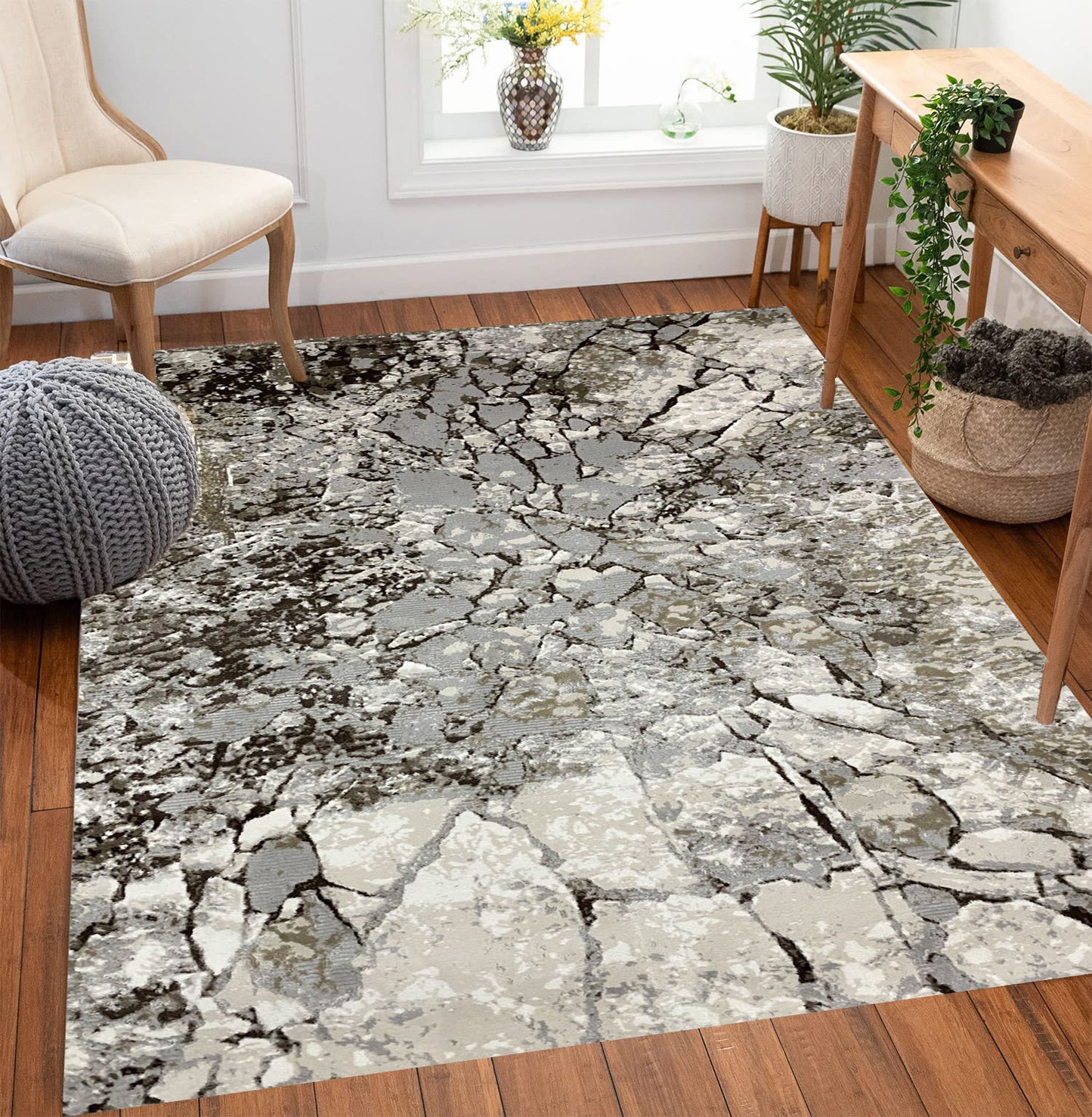 Covor Modern Oglina Sparta,Bej/Crem