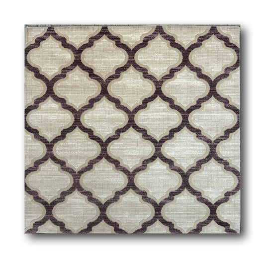 Covor Patrat 1x1M ,Bej/Maro