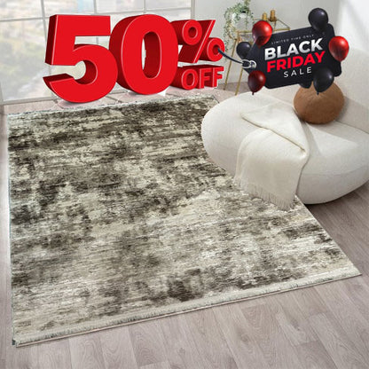 Covor Premium Angora Hali Tip Picasso,Bej/Maro