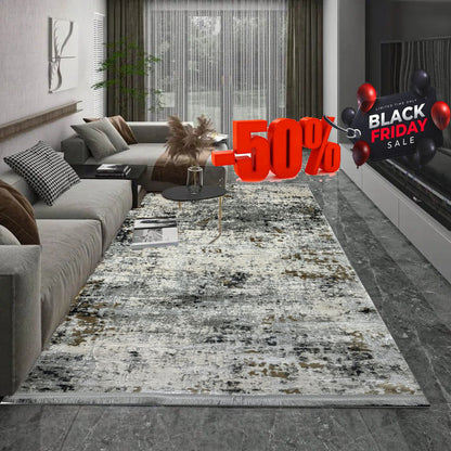 Covor Premium Angora Hali Acrilic,Crem/Gri/Capucino