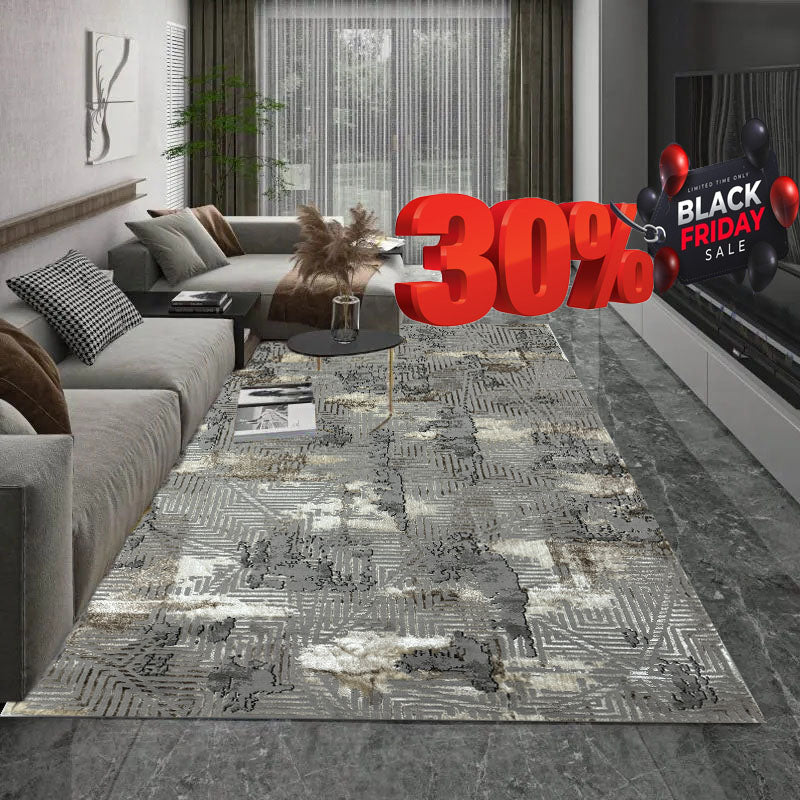 Covor Premium Tip Labirint ,Crem/ Gri Antracid