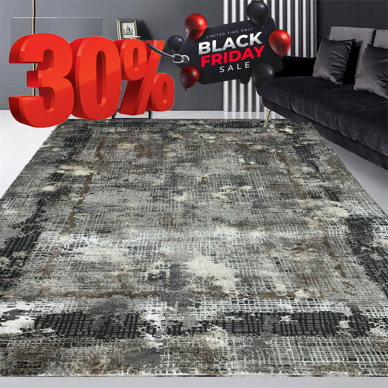 Covor Premium Tablou ,Crem/ Gri Antracid