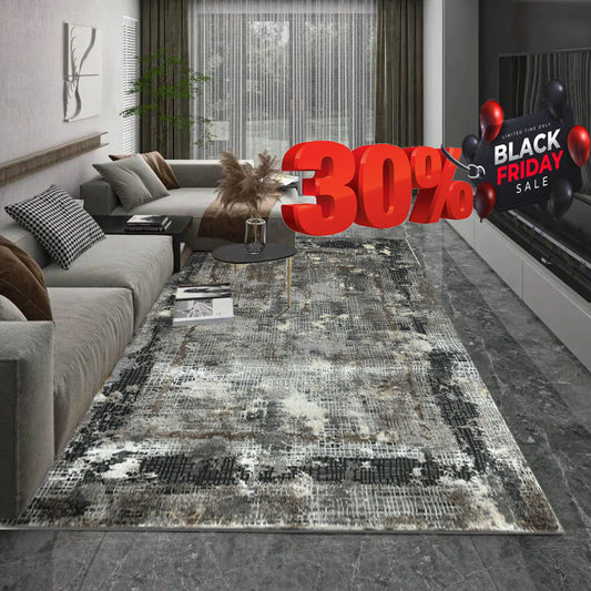 Covor Premium Tablou ,Crem/ Gri Antracid