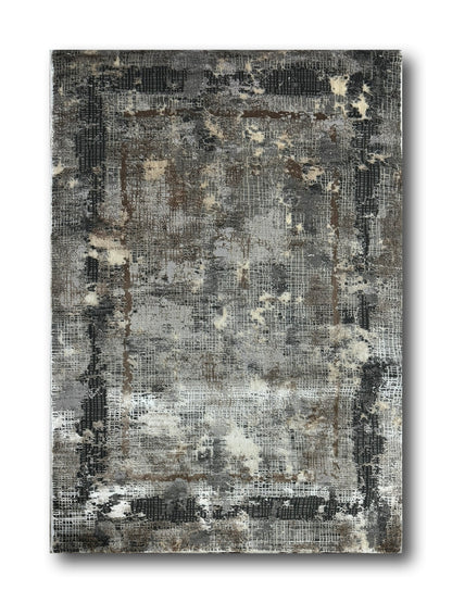 Covor Premium Tablou ,Crem/ Gri Antracid