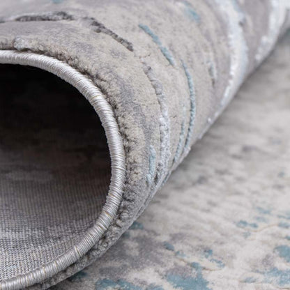 Covor Tip Pictura Moderna,Albastru/Gri