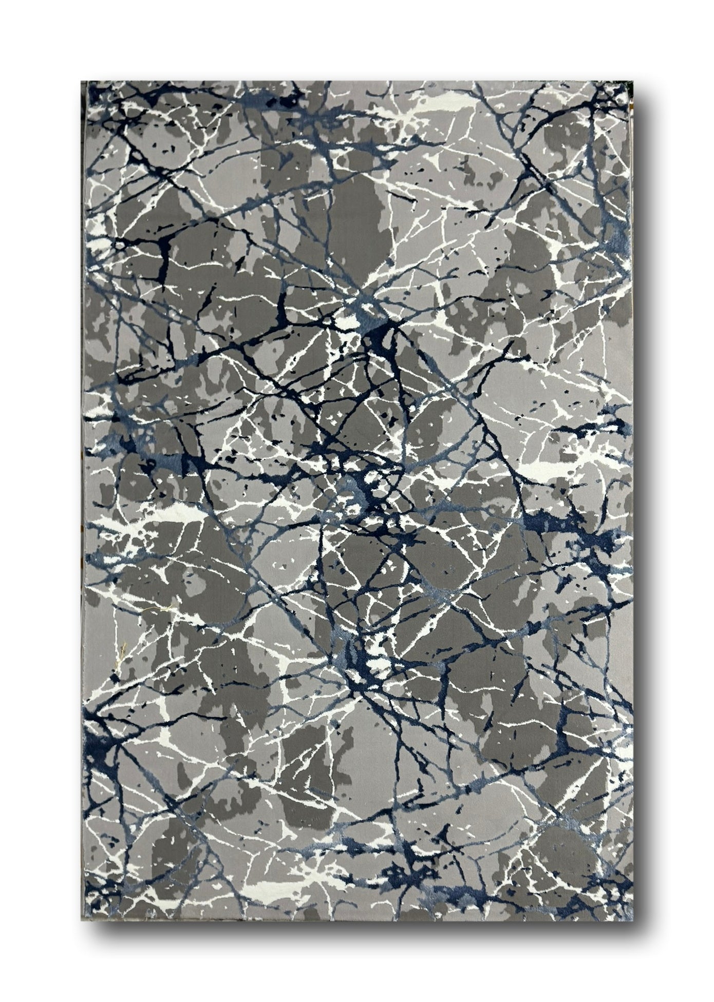 Covor Premium Panza De Paianjen,Albastru/Gri