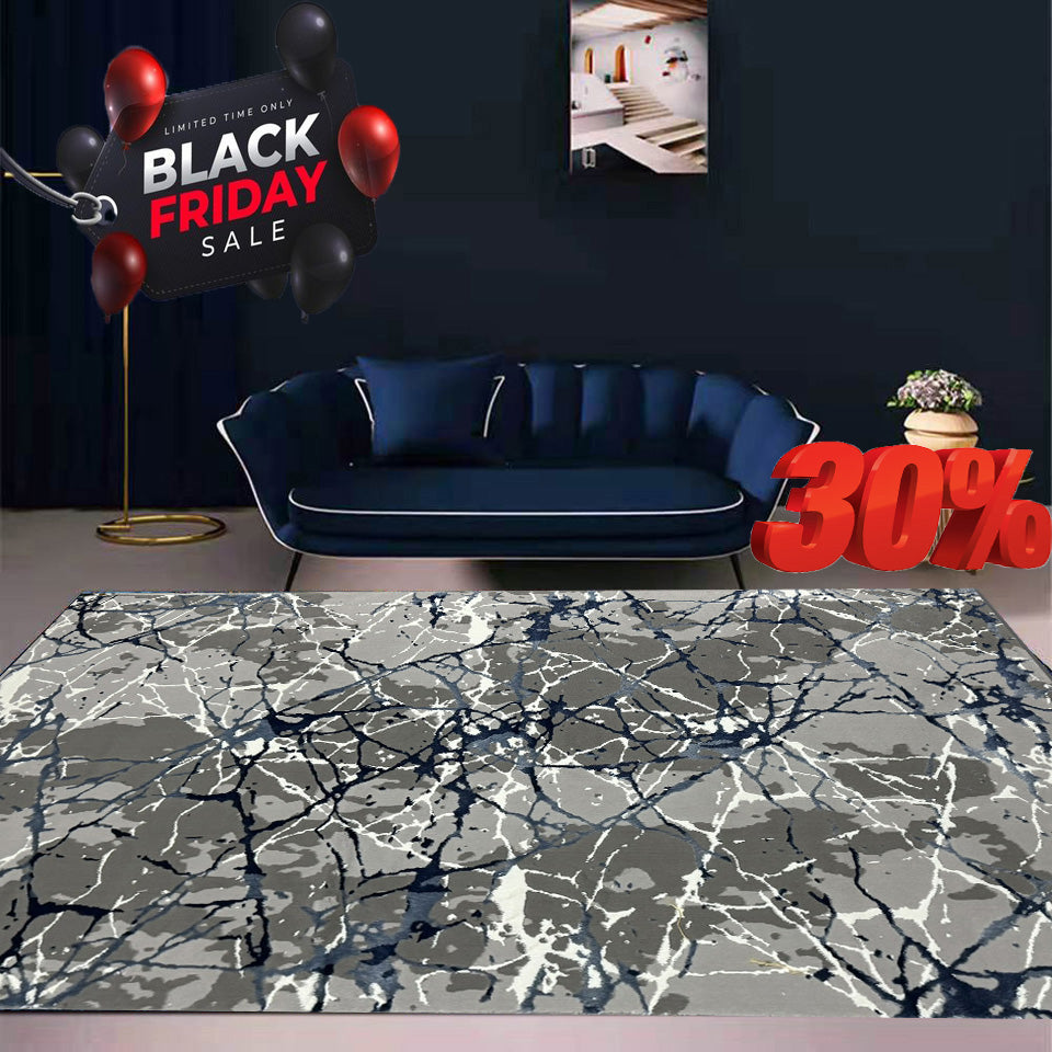 Covor Premium Panza De Paianjen,Albastru/Gri