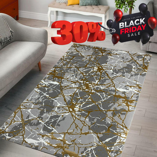 Covor Premium Panza De Paianjen,Galben/Gri