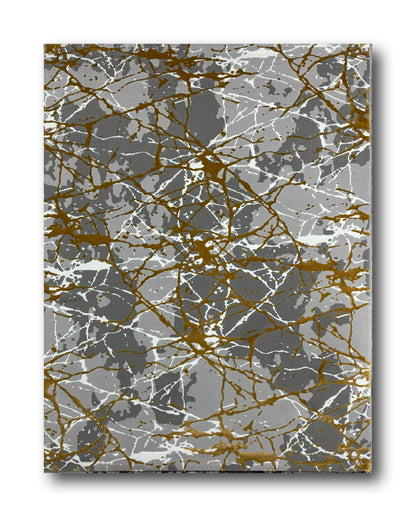 Covor Premium Panza De Paianjen,Galben/Gri