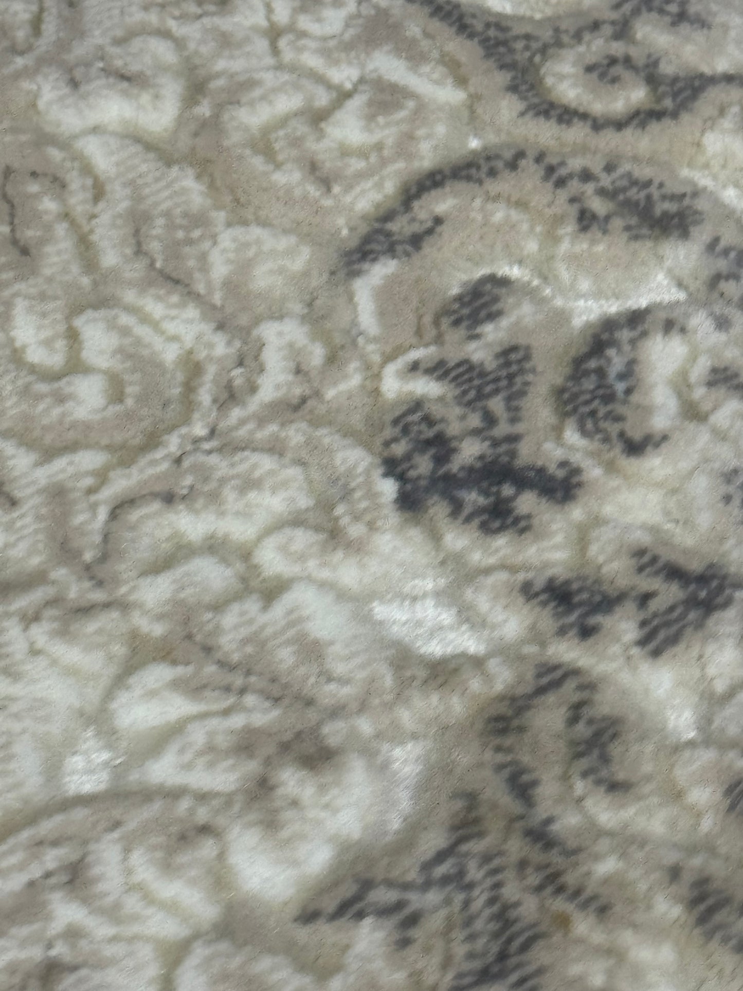 Travesa cu Insertii 3D tip Frunze ,Gri/Crem