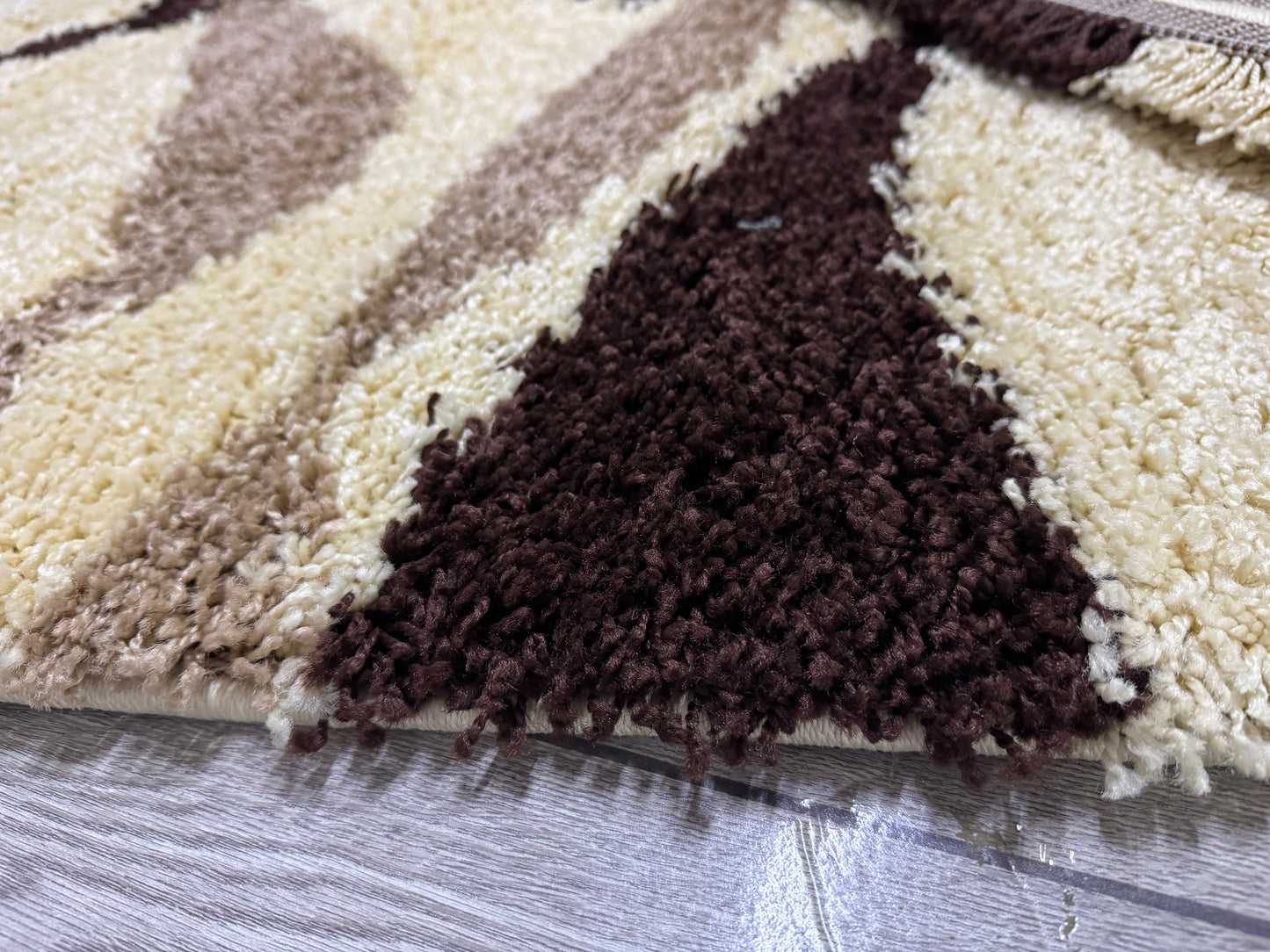 Covor Modern tip X, Gri/Negru/Verde