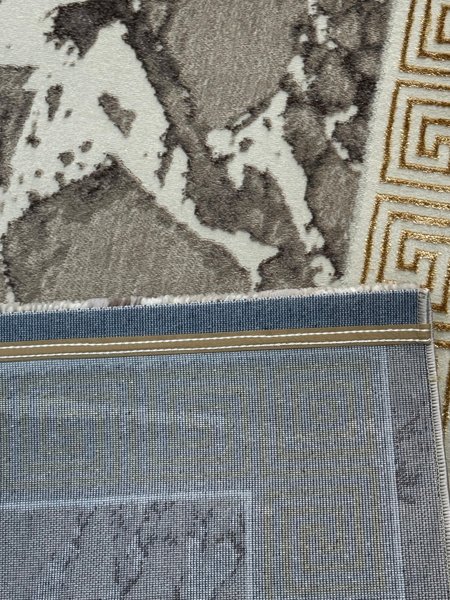 Covor cu Insertii 3D Grecești Bej/Crem/Auriu