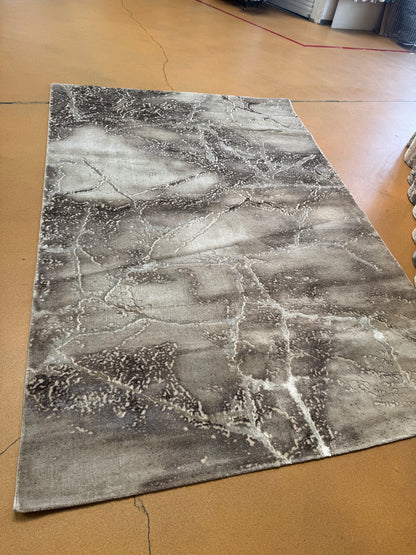 Covor cu Insertii 3D tip Marmura,Bej/Crem