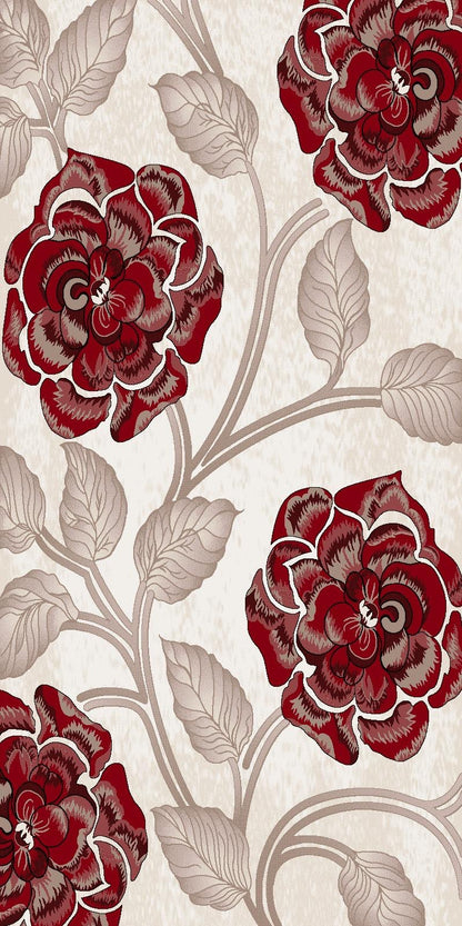 Covor tip Trandafir 3D , Grena/Bej