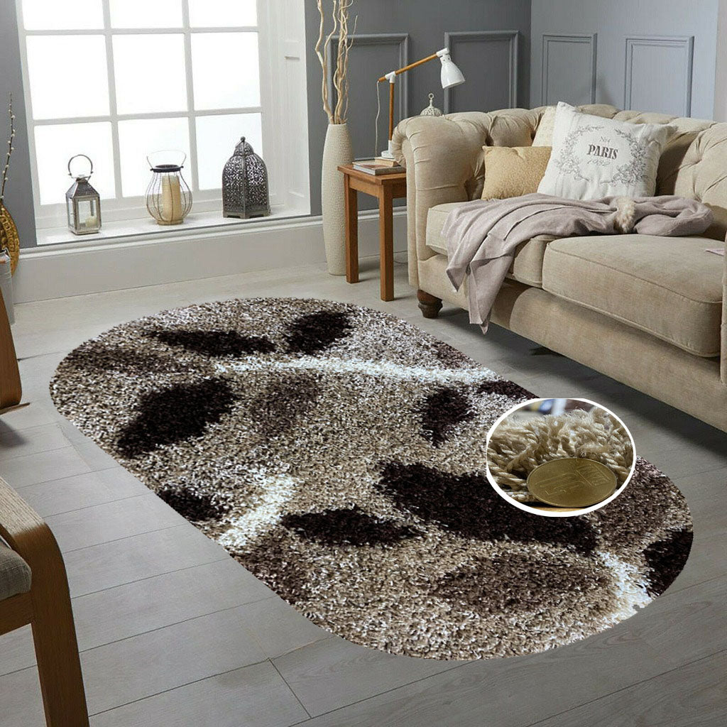 Covor Pufos cu insertii florale tip  shaggy