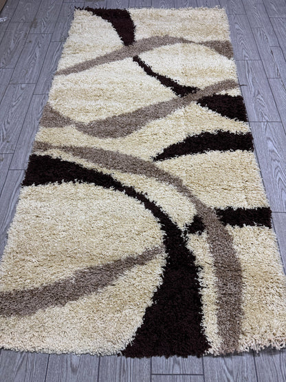 Covor Modern tip X, Gri/Negru/Verde