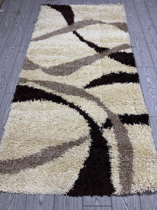 Covor Modern tip X, Gri/Negru/Verde