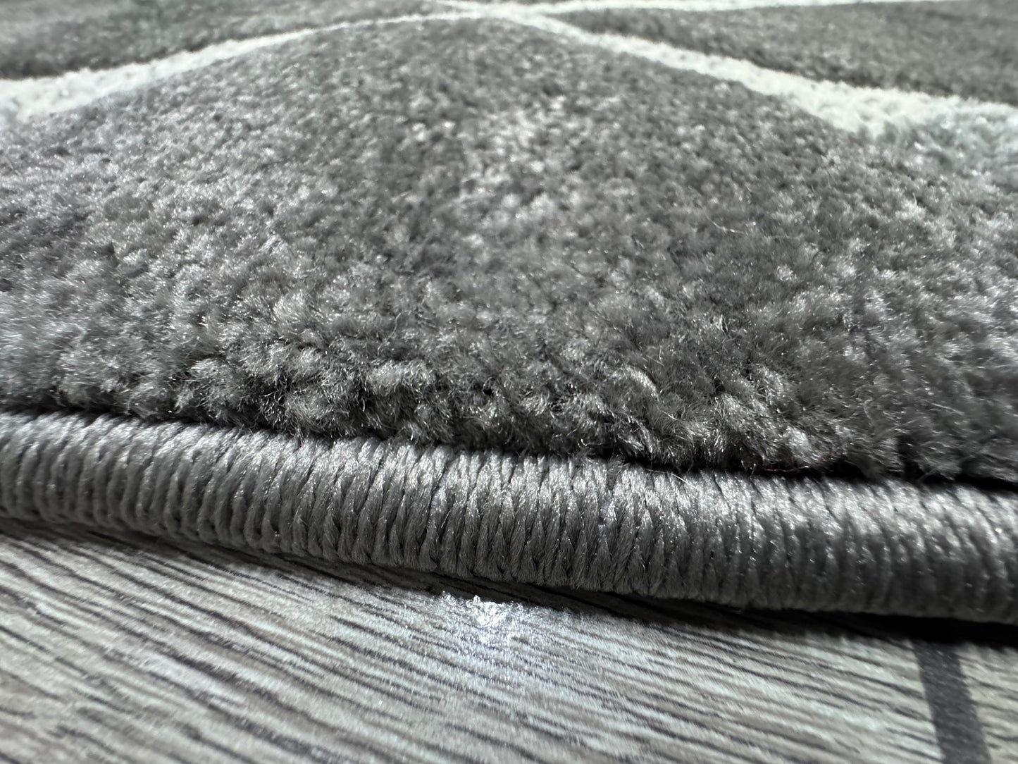 Covor Modern tip X, Gri/Negru/Verde